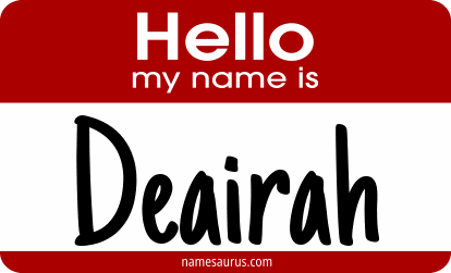 Hello my name is Deairah png download