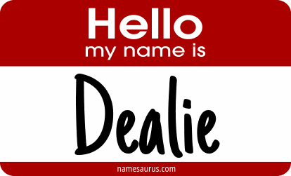 Hello my name is Dealie png download