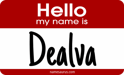 Hello my name is Dealva png download