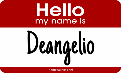 Hello my name is Deangelio png download