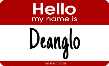 Hello my name is Deanglo png download
