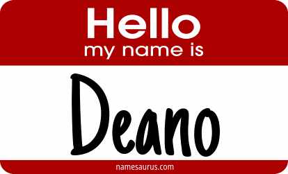 Hello my name is Deano png download