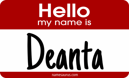 Hello my name is Deanta png download