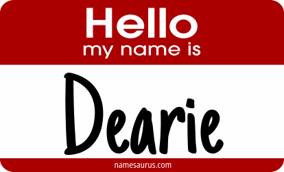 Hello my name is Dearie png download