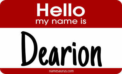 Hello my name is Dearion png download