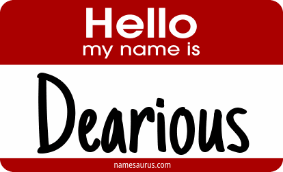 Hello my name is Dearious png download