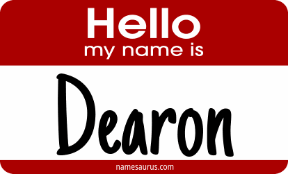 Hello my name is Dearon png download