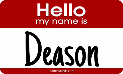 Hello my name is Deason png download