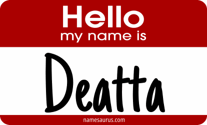 Hello my name is Deatta png download