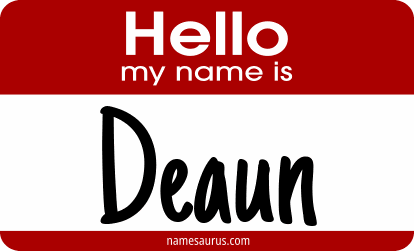 Hello my name is Deaun png download