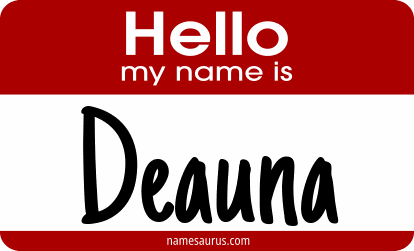 Hello my name is Deauna png download