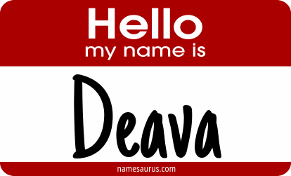 Hello my name is Deava png download