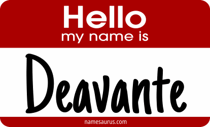 Hello my name is Deavante png download