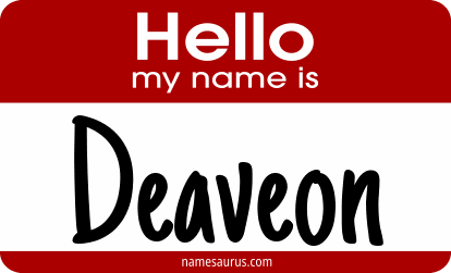 Hello my name is Deaveon png download
