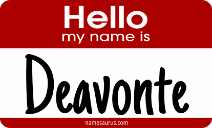 Hello my name is Deavonte png download