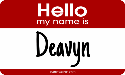 Hello my name is Deavyn png download