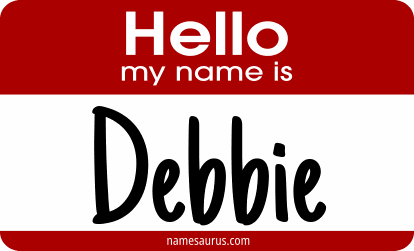 Hello my name is Debbie png download
