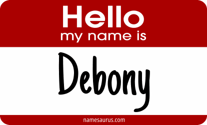 Hello my name is Debony png download