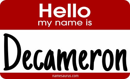 Hello my name is Decameron png download