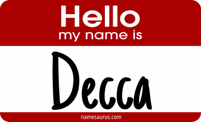Hello my name is Decca png download