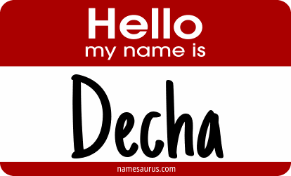 Hello my name is Decha png download