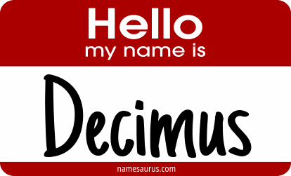 Hello my name is Decimus png download