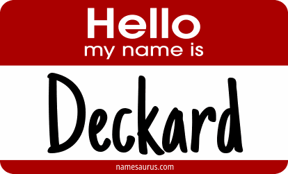 Hello my name is Deckard png download