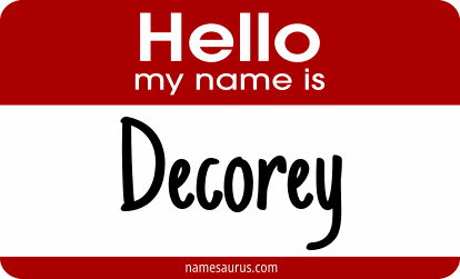 Hello my name is Decorey png download