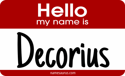Hello my name is Decorius png download
