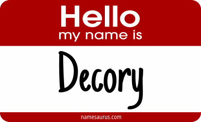 Hello my name is Decory png download