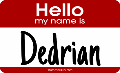 Hello my name is Dedrian png download