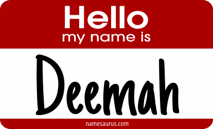 Hello my name is Deemah png download