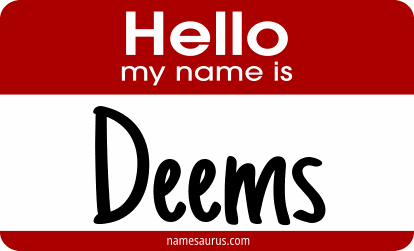 Hello my name is Deems png download