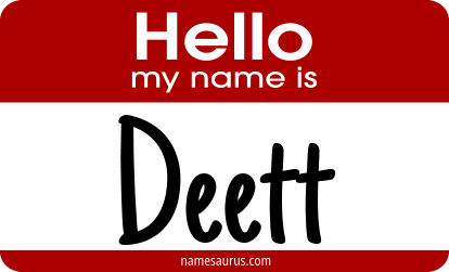 Hello my name is Deett png download
