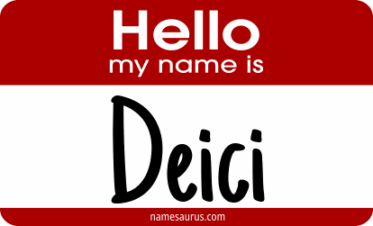 Hello my name is Deici png download