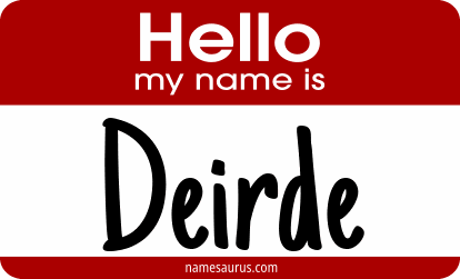 Hello my name is Deirde png download