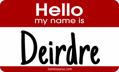 Hello my name is Deirdre png download
