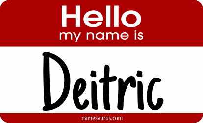 Hello my name is Deitric png download