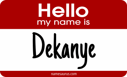 Hello my name is Dekanye png download