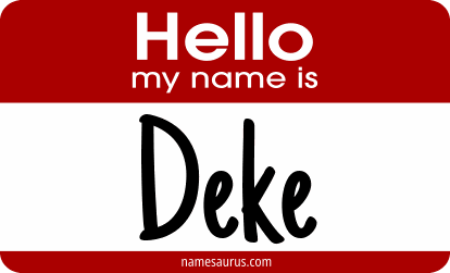 Hello my name is Deke png download