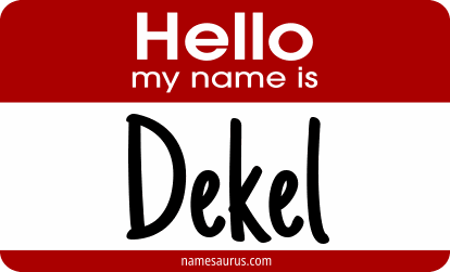 Hello my name is Dekel png download