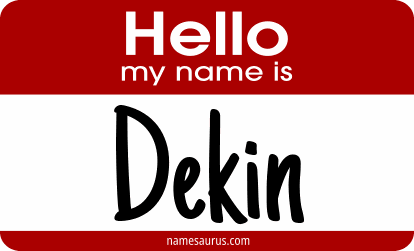 Hello my name is Dekin png download