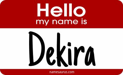 Hello my name is Dekira png download