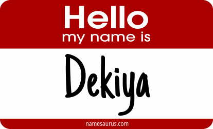 Hello my name is Dekiya png download