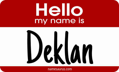 Hello my name is Deklan png download