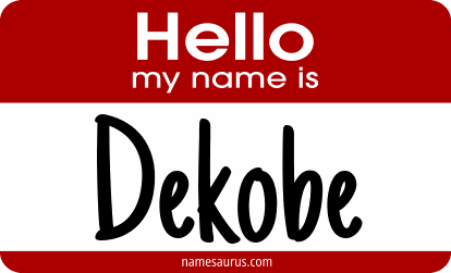 Hello my name is Dekobe png download