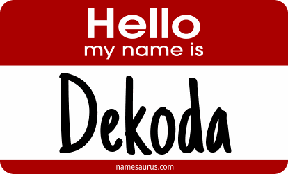 Hello my name is Dekoda png download