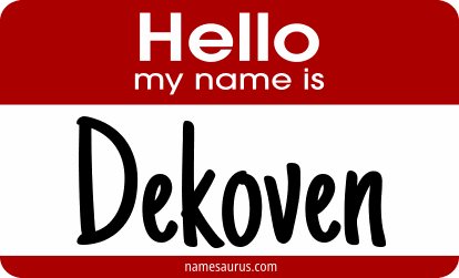 Hello my name is Dekoven png download