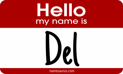 Hello my name is Del png download