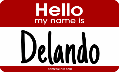 Hello my name is Delando png download